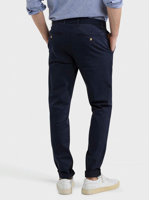 Chino garment dye donkerblauw