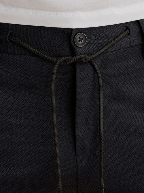 V11 short piqué donkerblauw