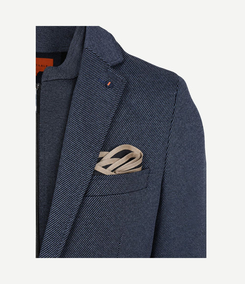 Colbert lommer twill inlay donkerblauw