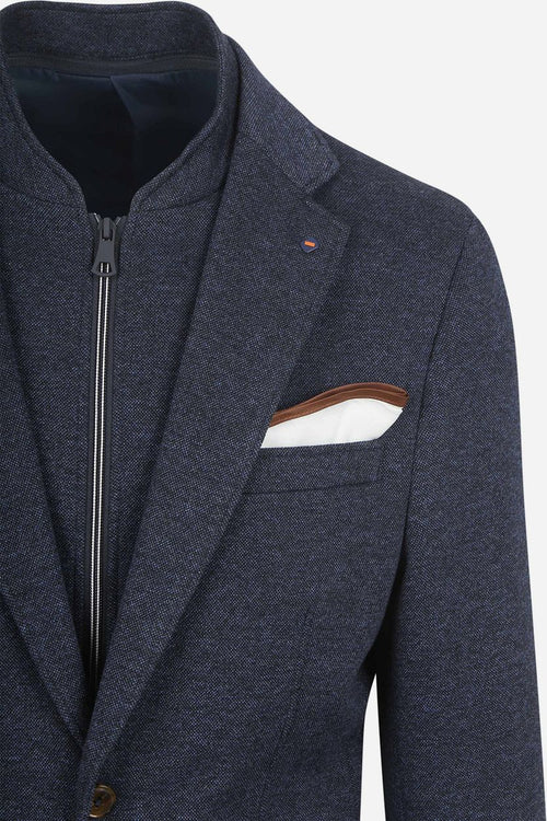 Colbert inlay lommer donkerblauw