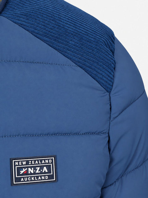 Jas padded Oxford blauw