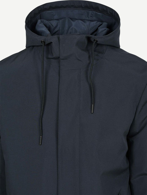 Jas hood tech donkerblauw