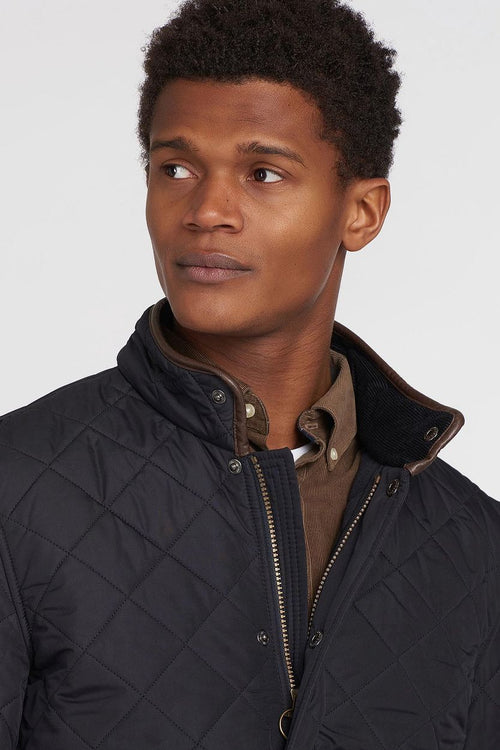 Quilted jas powell donkerblauw