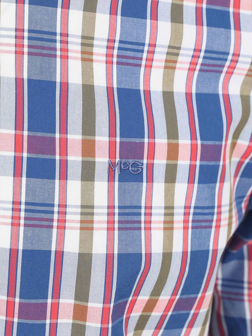 Overhemd poplin ruiten multicolour