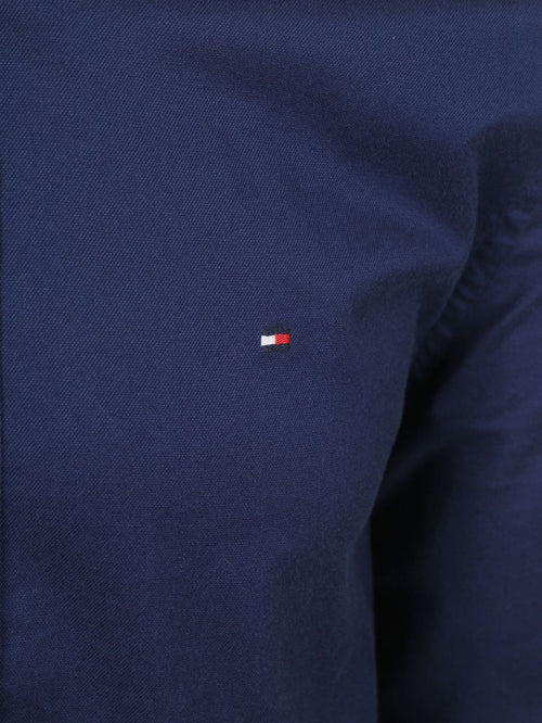 Tommy Hilfiger flanel overhemd donkerblauw | Regular-fit