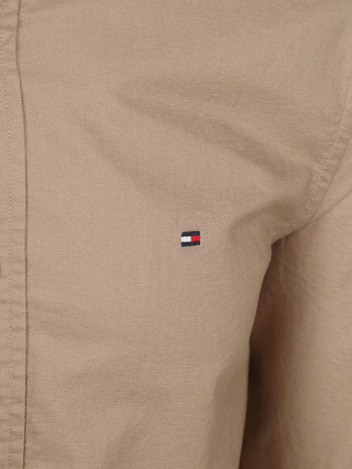 Tommy Hilfiger Oxford overhemd camel | Regular-fit