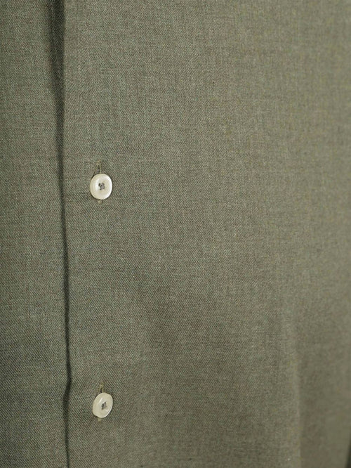 Steppin' Out overhemd flanel olive | Slim-fit