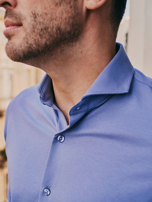 Sorona overhemd mid blauw