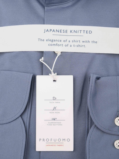 Japanese knitted overhemd indigo