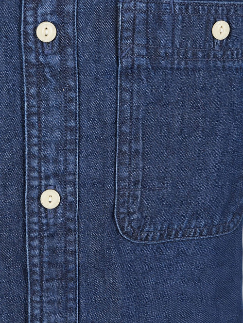 International dufton overhemd chambray indigo
