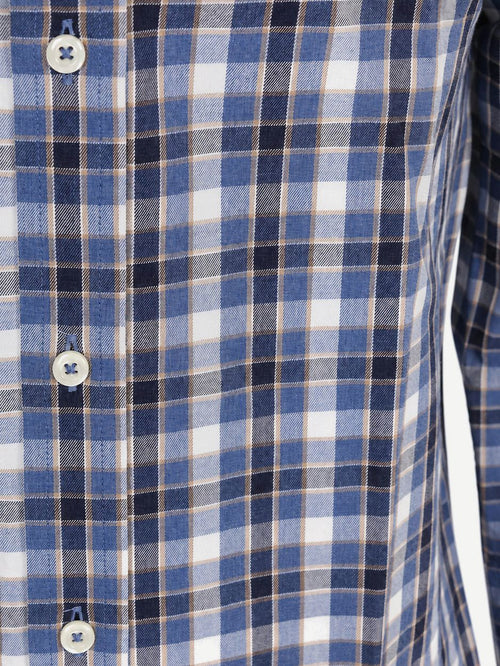 Overhemd ruit blauw