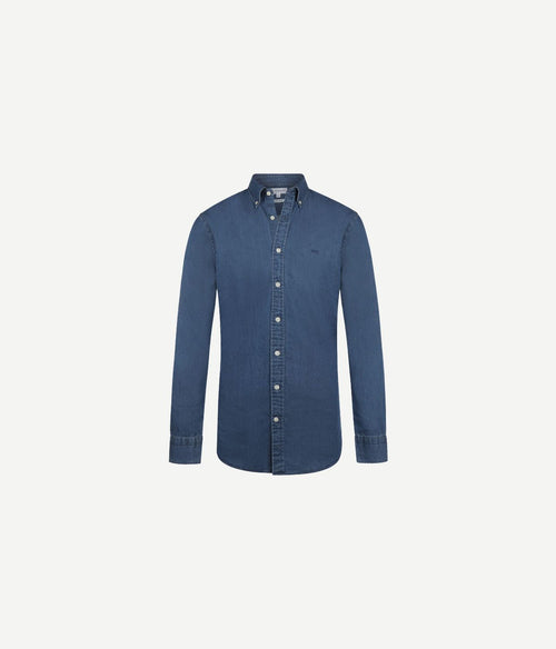 Overhemd chambray indigo