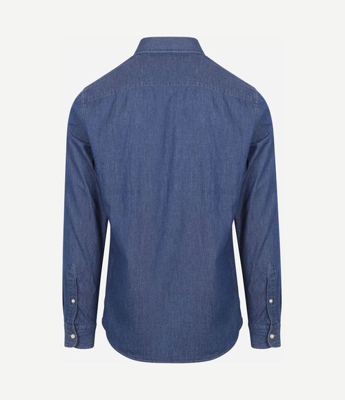 The tommy denim overhemd chambray blauw