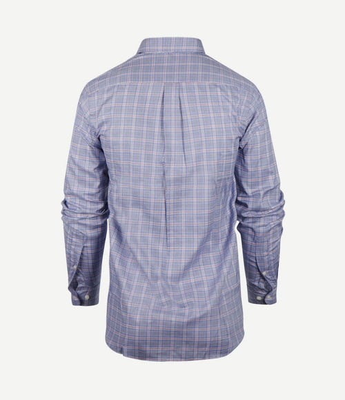 Overhemd ruiten blauw rood
