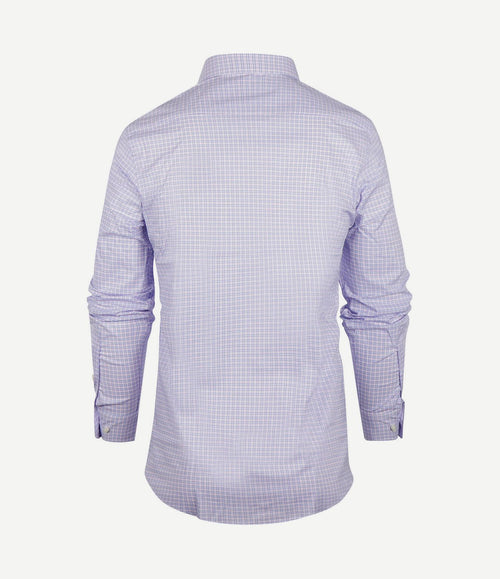 Overhemd slim-fit ruiten blauw rood