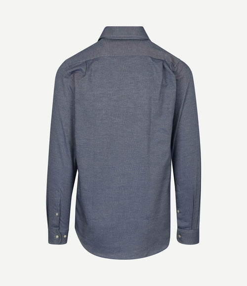 Overhemd twill blauw