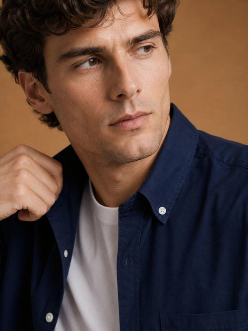 The tommy overhemd donkerblauw