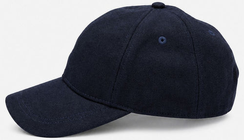 Cap wool blend donkerblauw
