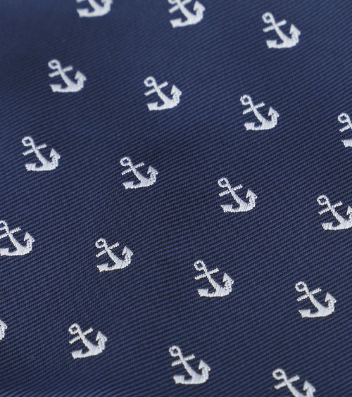 Pochet anker donkerblauw