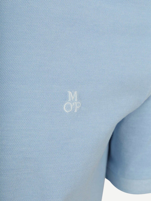 Poloshirt piqué dusted blauw