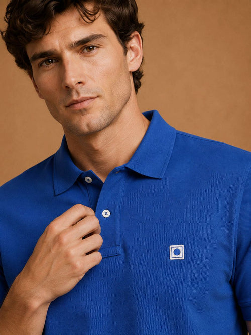 The rene poloshirt royal blauw