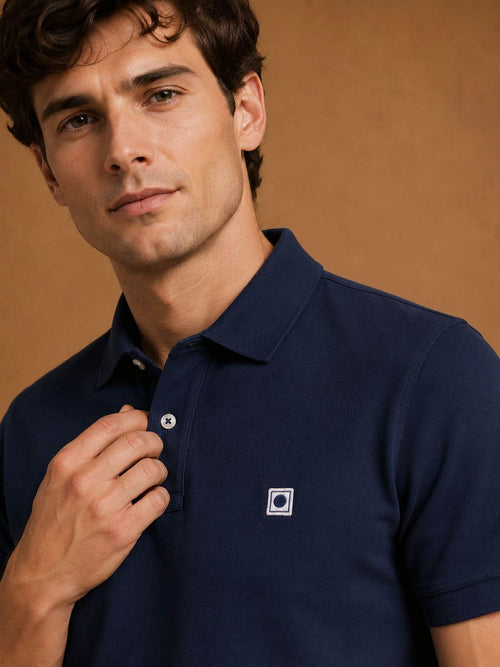 The rene poloshirt donkerblauw