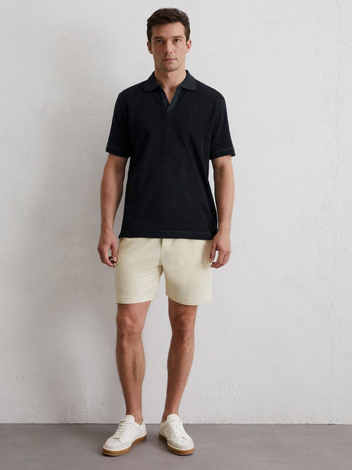 Poloshirt riva terry cloth donkerblauw
