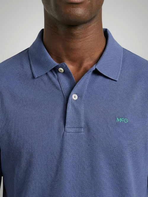 Piqué polo indigo