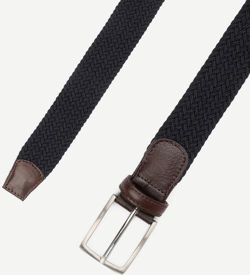 Geweven riem donkerblauw