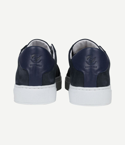 Nubuck skave sneaker donkerblauw