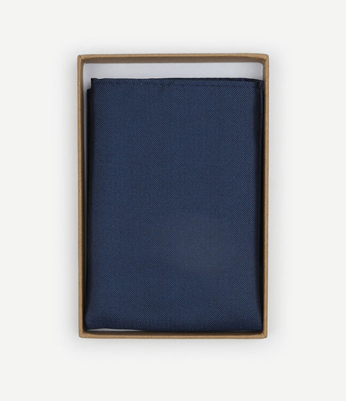 Zijde pochet indigo blauw