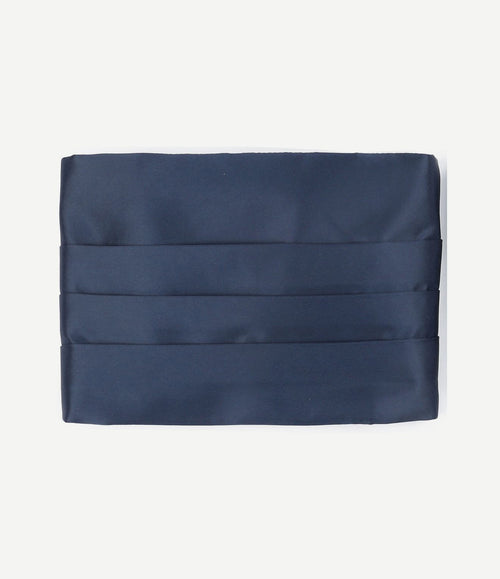 Cumberband strik pochet set donkerblauw