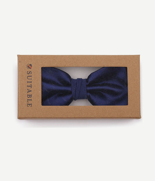 Polyester strik blauw