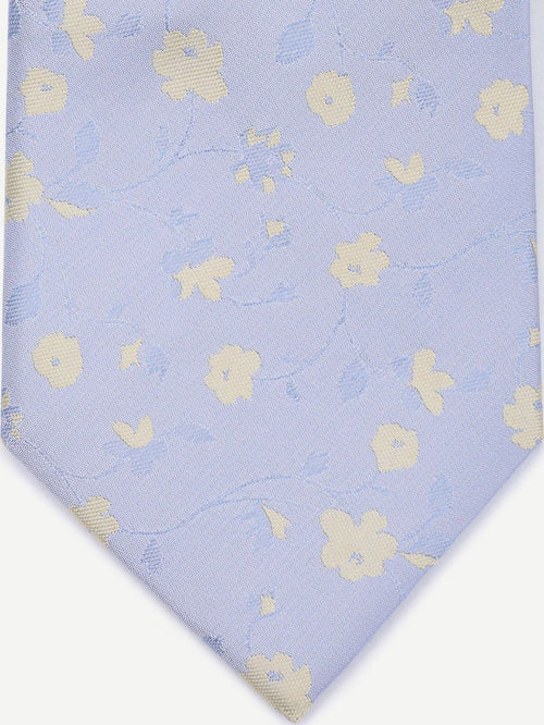 Stropdas zijde bloem beige