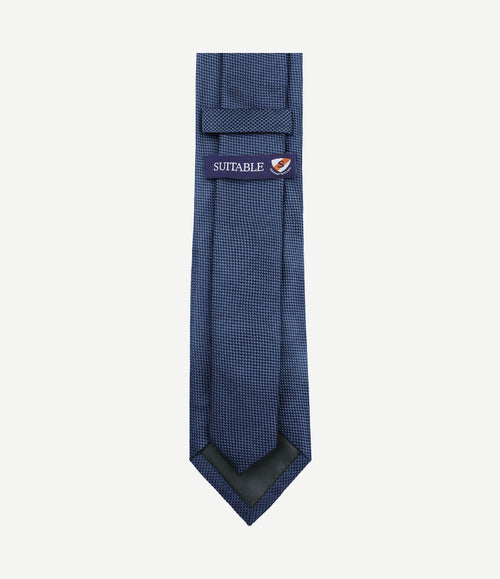 Zijde stropdas denim blauw