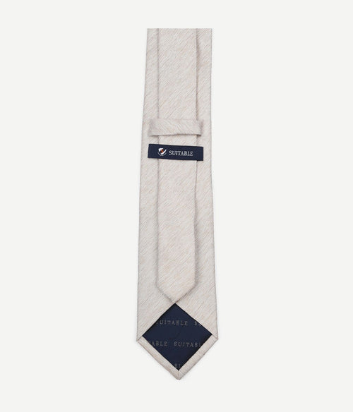 Suitable stropdas zijde délavé beige
