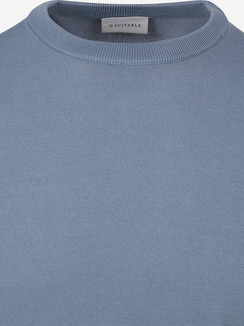 Knitted t-shirt wake steel blue