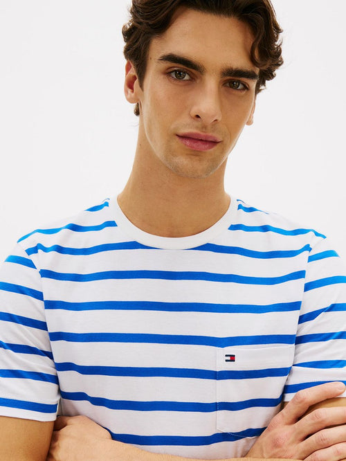T-shirt streep blauw