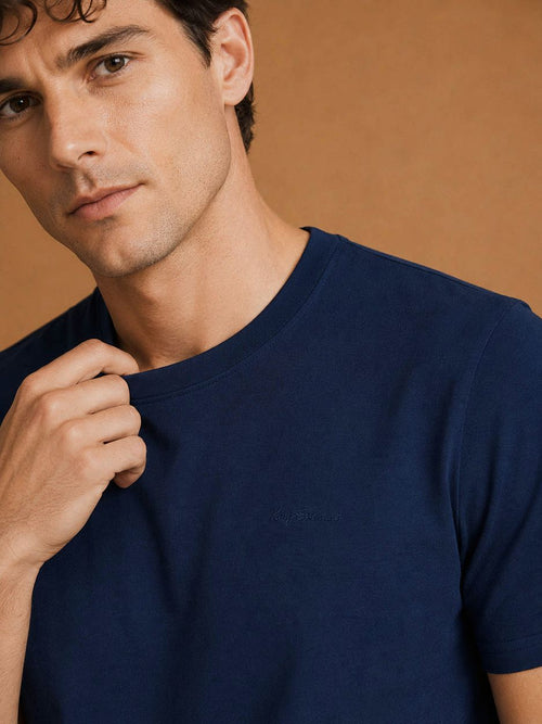 The shawn t-shirt donkerblauw