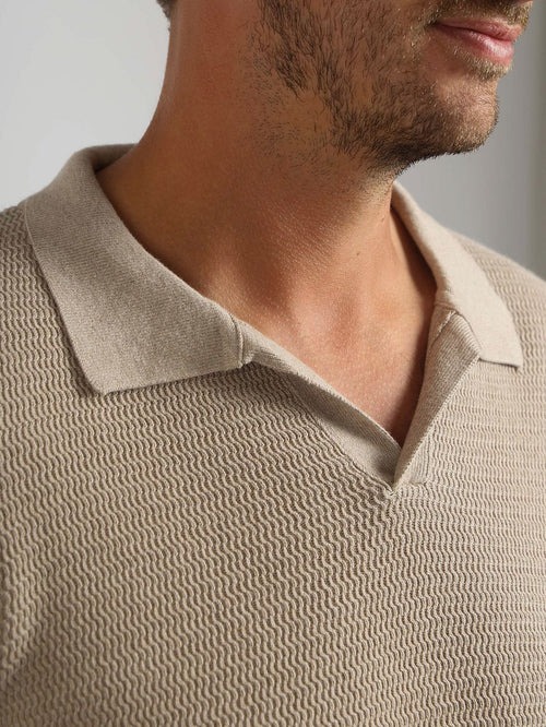 Suitable trui riva structure melange sand | Regular-fit