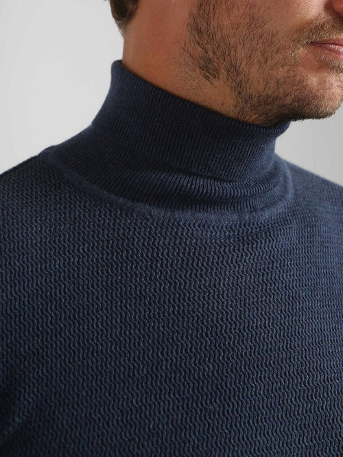 Suitable coltrui structure melange donkerblauw | Regular-fit