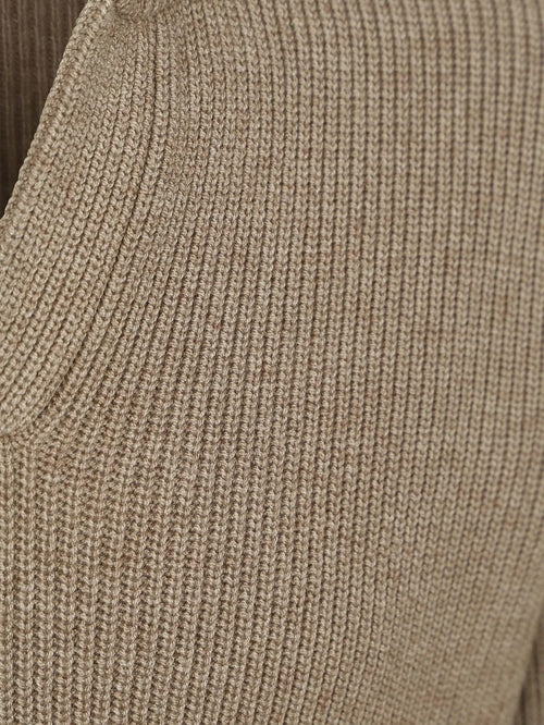 Suitable trui riva knit taupe | Regular-fit