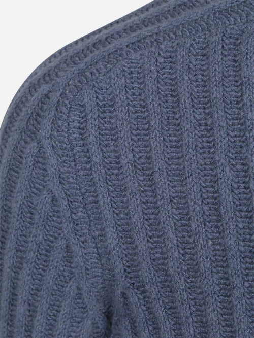 Suitable pullover boiled wool blauw