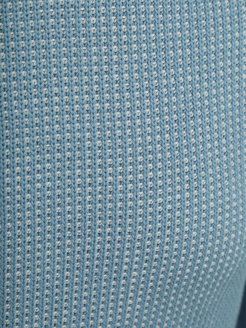 Pullover structured bi-colour blauw