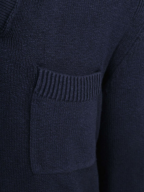 Raw trui riva knit donkerblauw