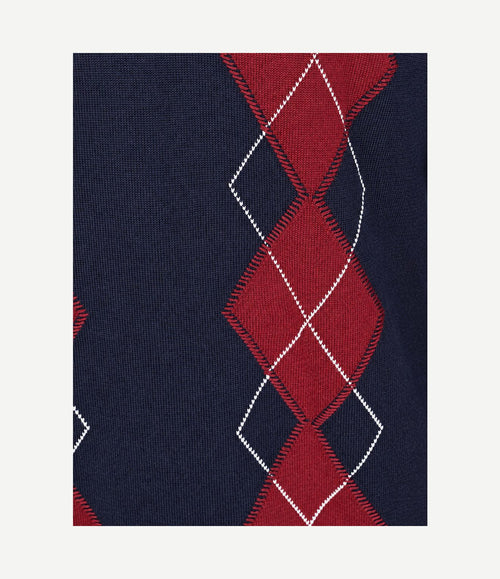 Long sleeve poloshirt checks
