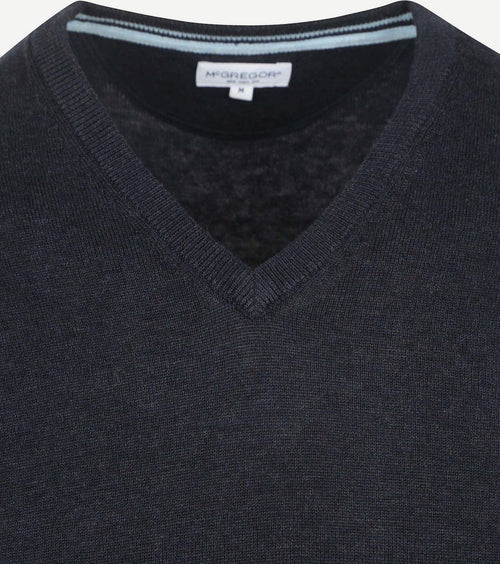 Trui v-hals donkerblauw