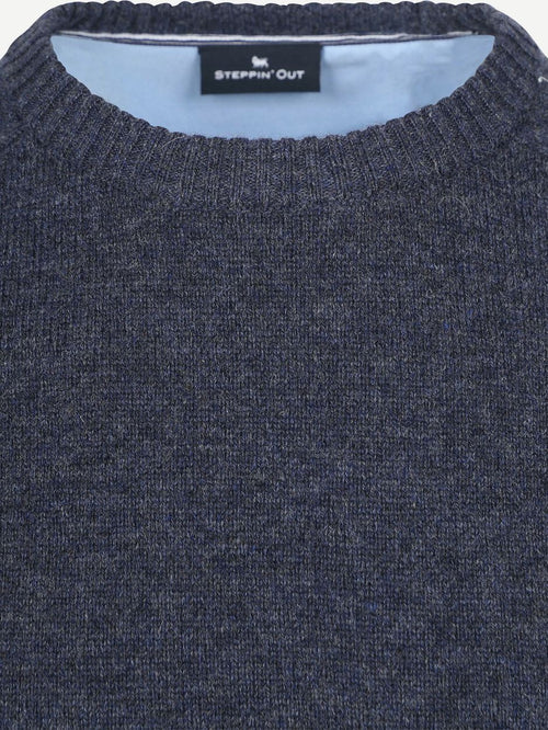 Trui lamswol donkerblauw