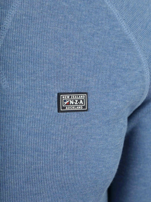 Sweater french rib huntly blauw