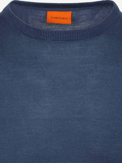 Merino pullover royal blauw